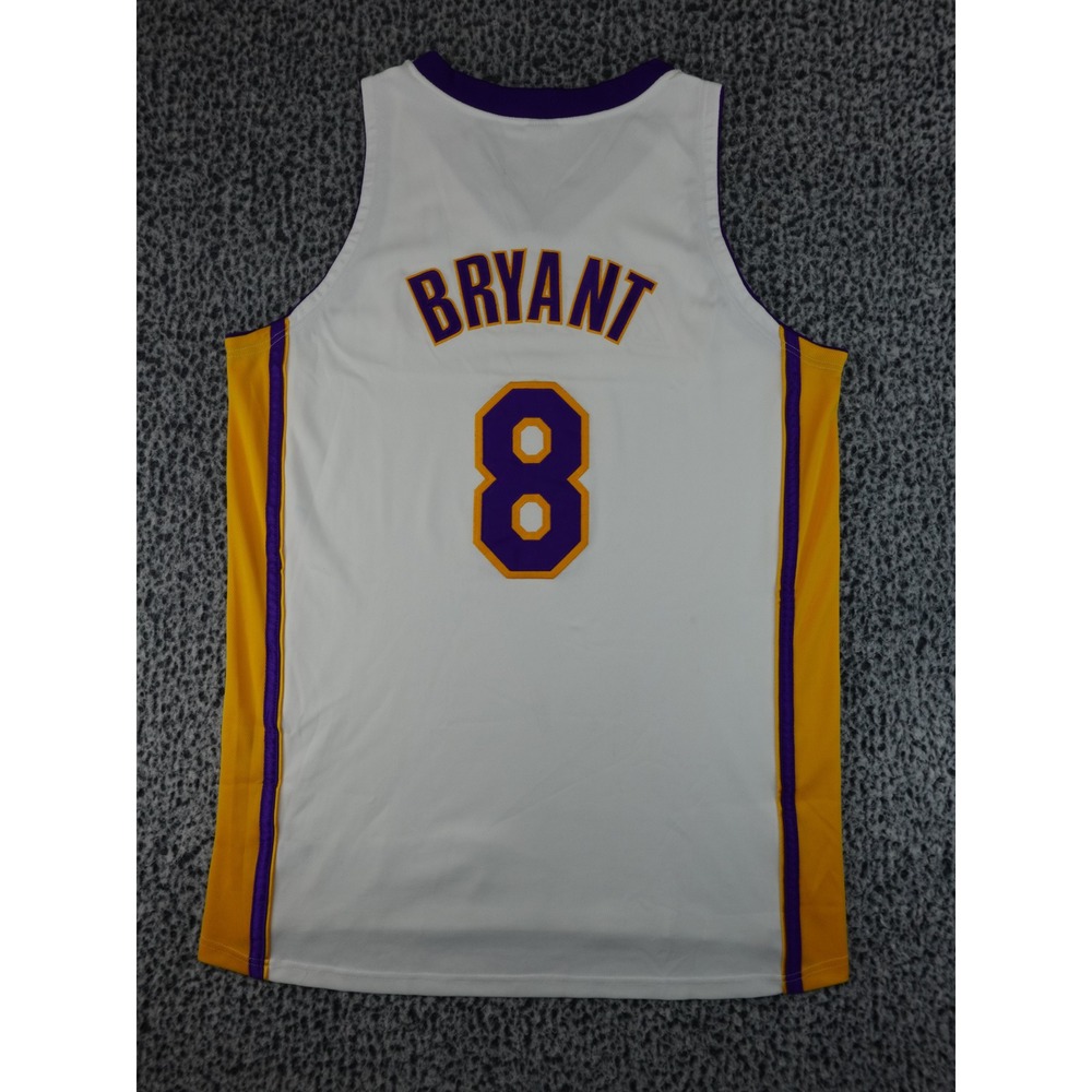 Nike Basketball Jersey Mens XL White Good Kobe Bryant 8 Lakers NBA Authentic 48 - Picture 13 of 16
